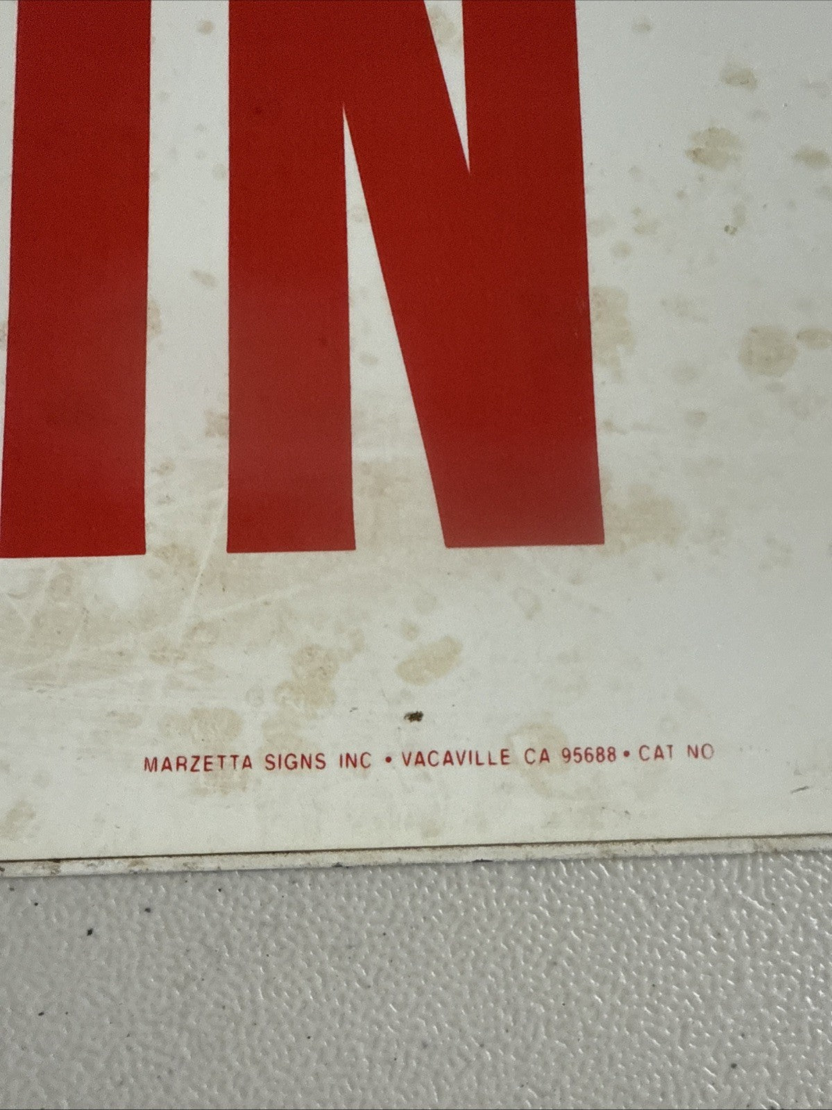 ORIGINAL NO SMOKING Singal Sided Metal Not PORCELAIN GAS STATION SIGN 24” X 12”3