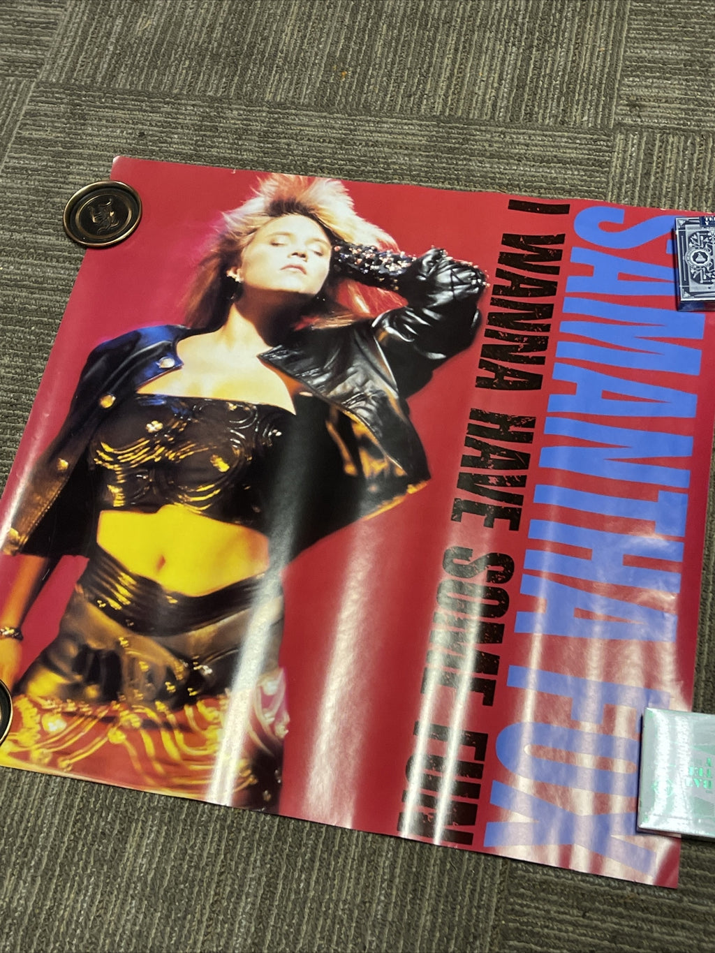 #53 1988 Samantha Fox I Wanna Have Some Fun Record Store Promo Poster 24” X 24”1