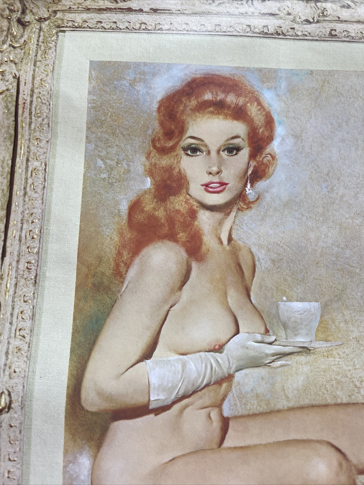 #199 Vintage Nude Poster, Pin-Up, Willis , Reno Harold’s Club Nevada 26” X 24”4