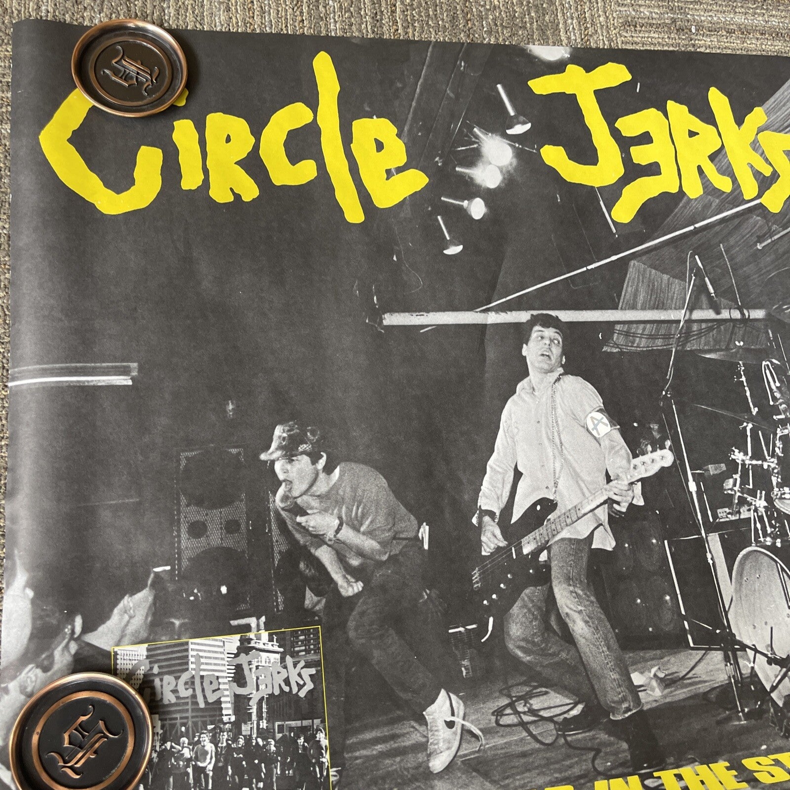#67 1982 Circle Jerks Record Store Promo Poster Original Very Rare 36 X 24”5