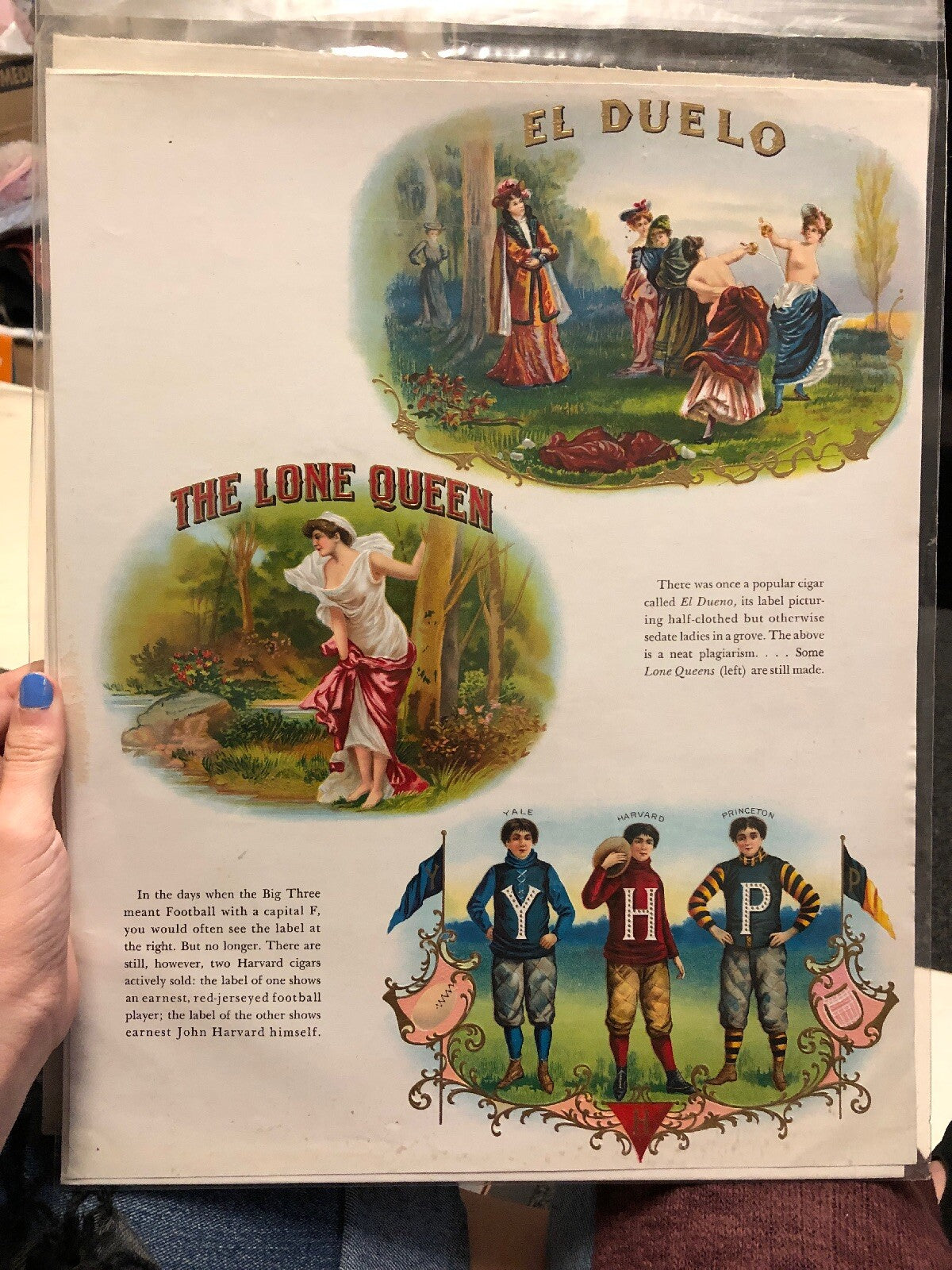 Lot 3 Vintage Cigar AD Poster Habana El Duelo The Lone Queen0