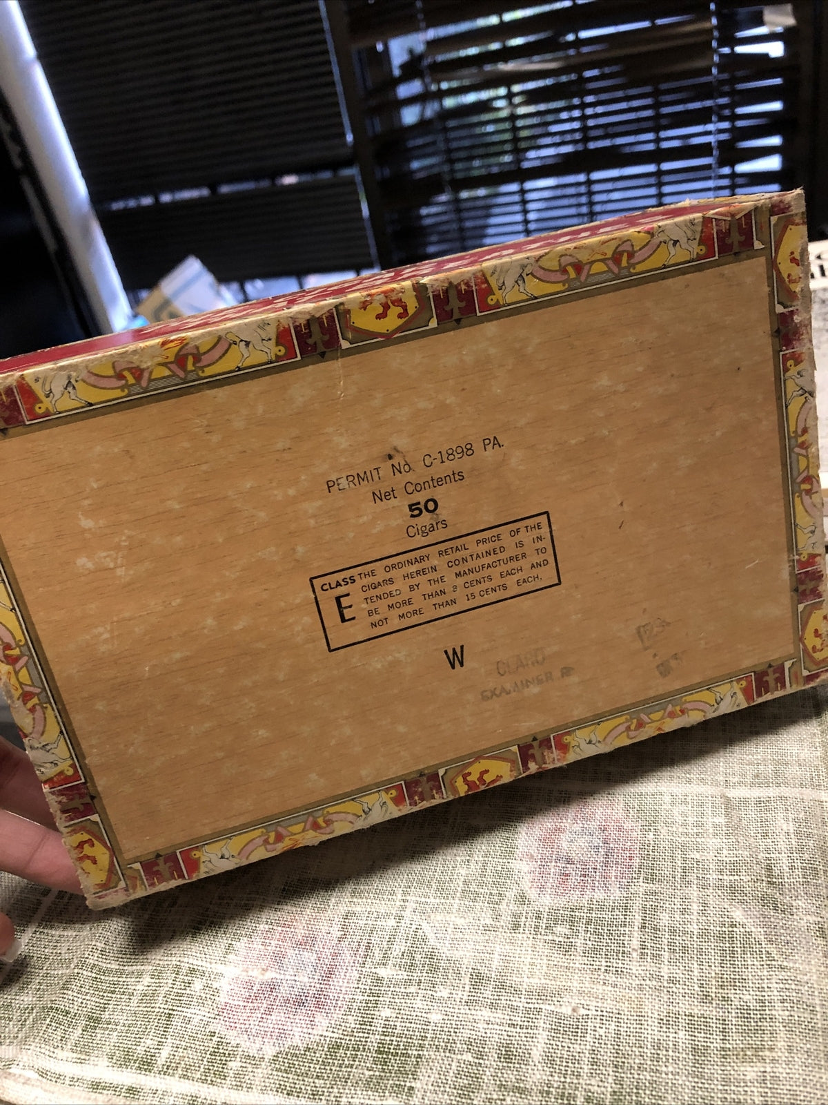 VINTAGE 1950S EL ROI-TAN 1898 PENNSYLVANUA CIGAR BOX CARDBOARD2