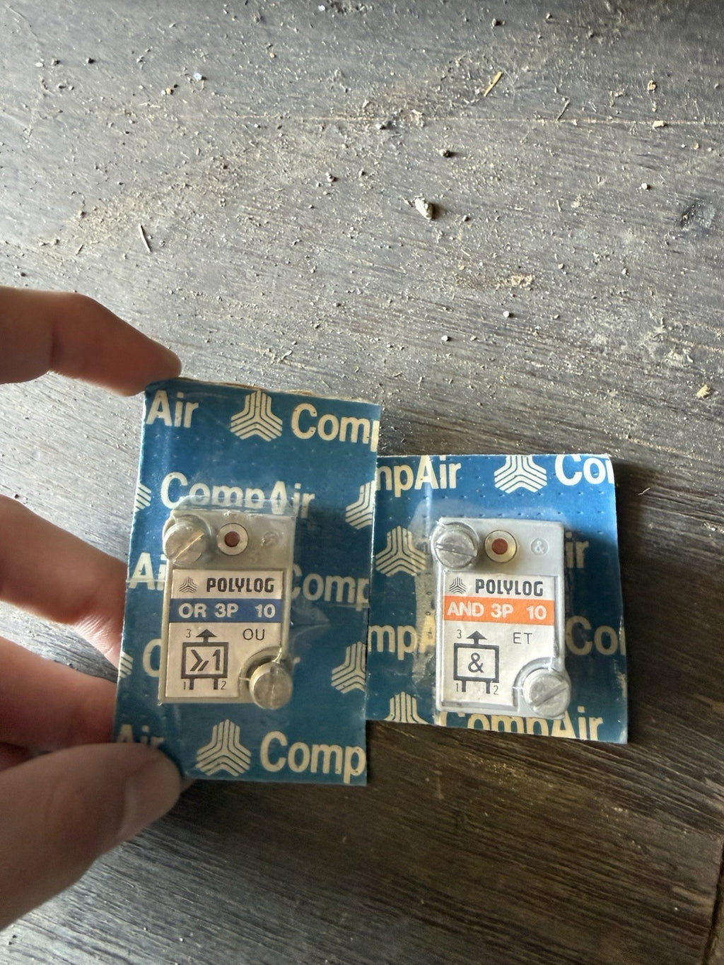CompAir Polylog Pneumatic Logic Valves - AND 3P 10 & OR 3P 10 (NOS)6