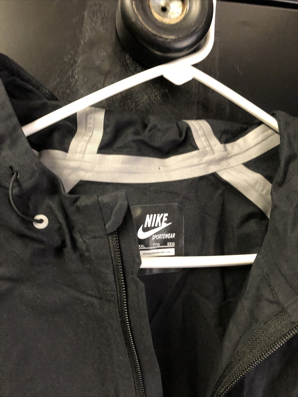 Nike Sportswear Full Zip Black Jacket With Hood 485004-010 Size 2XL NOS1