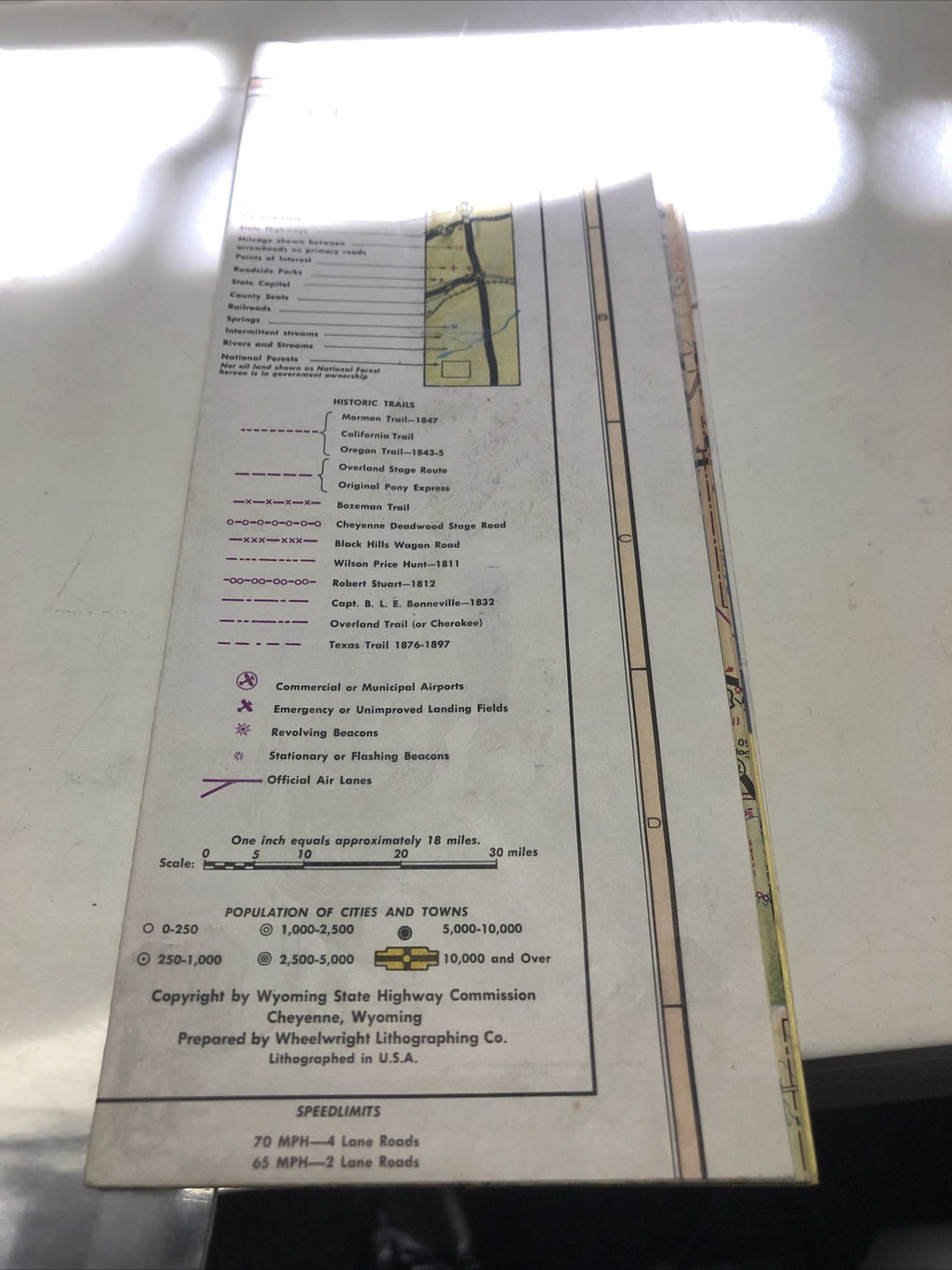 1960 Wyoming official highway road map2