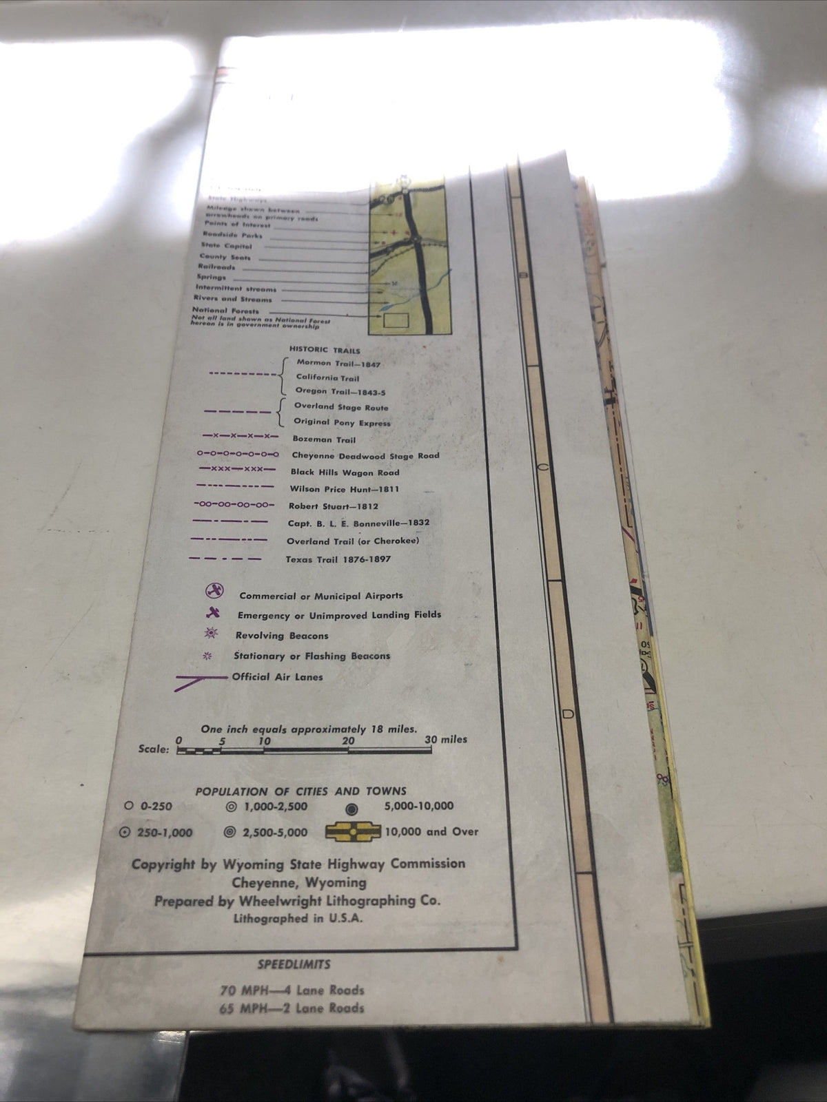 1960 Wyoming official highway road map2