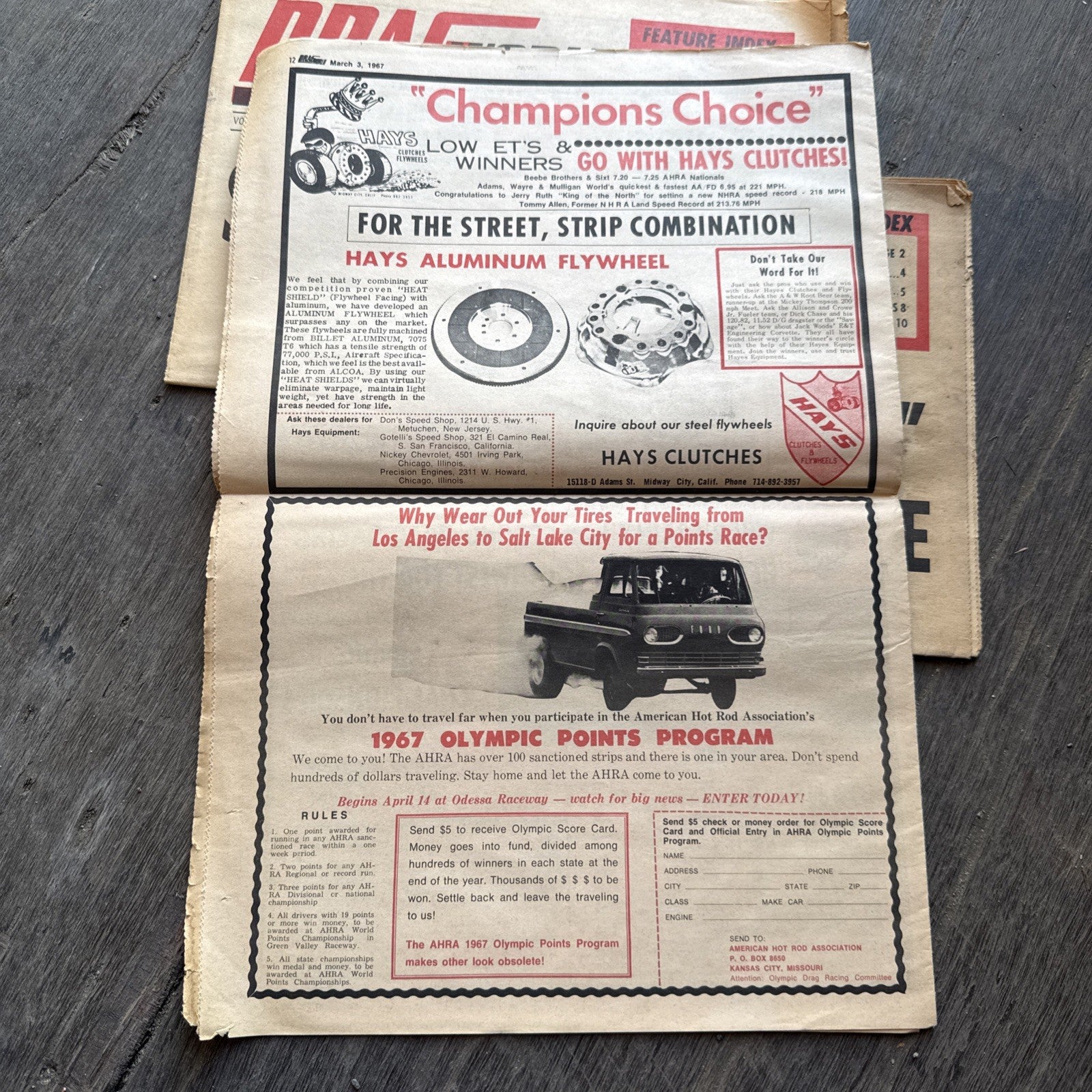 Vintage 1967 Drag World Magazine Volume 2-3 NHRA AHRA Prudhomme Garlits News1