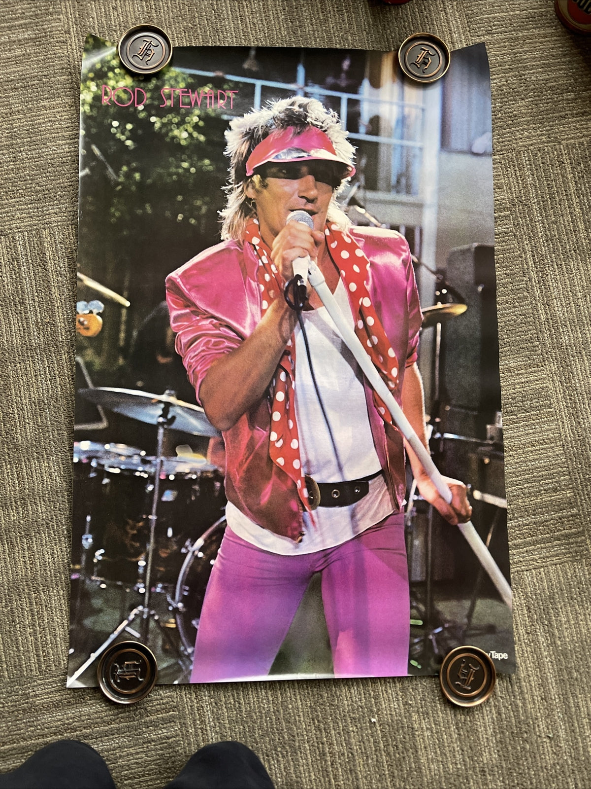 #73 1980 Rod Stewart 24" x 36" Record Store Promo Poster5