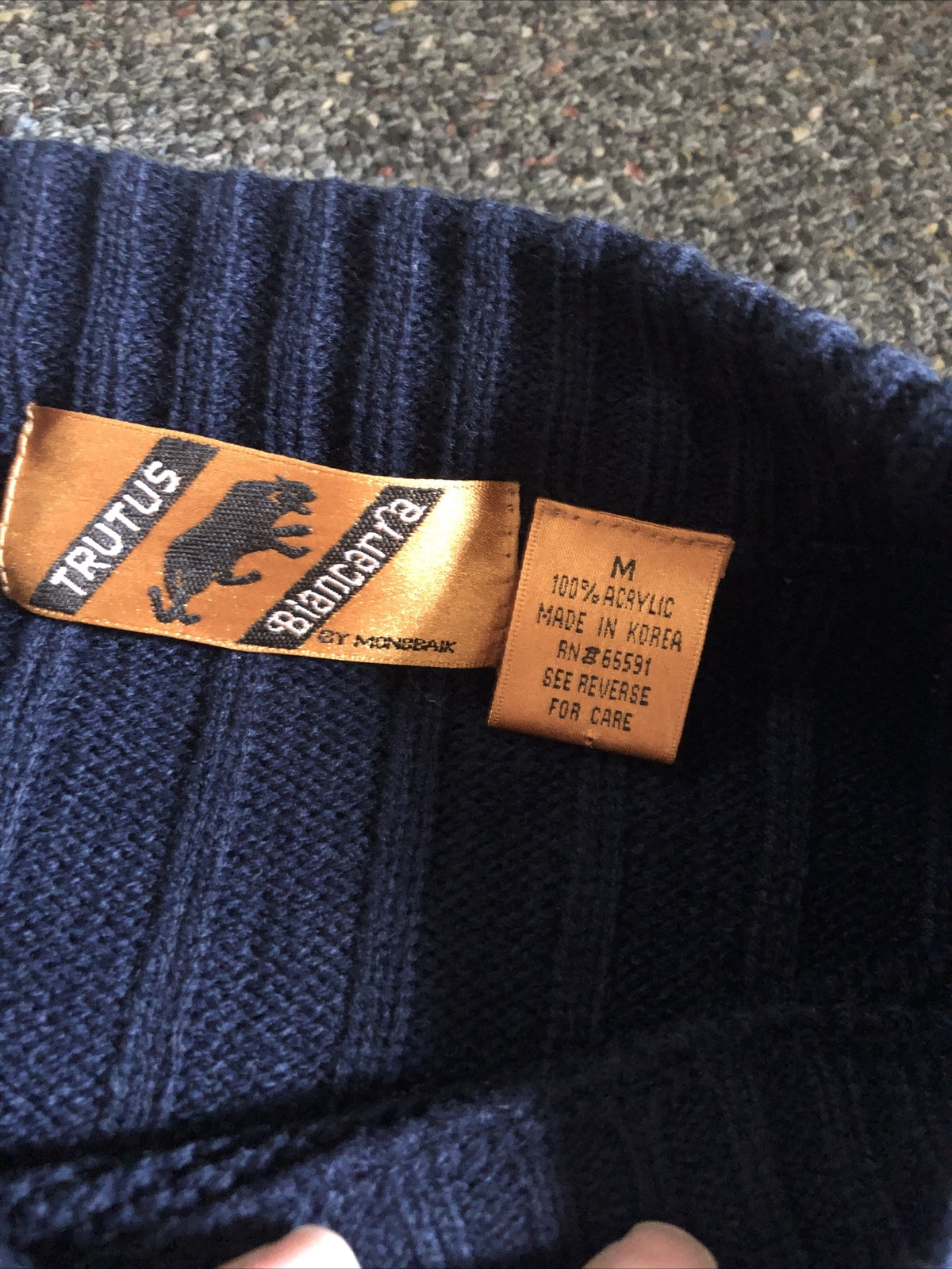 Vintage 90's NOS Trutus Biancarra Mens Sweater NWOT Size M1