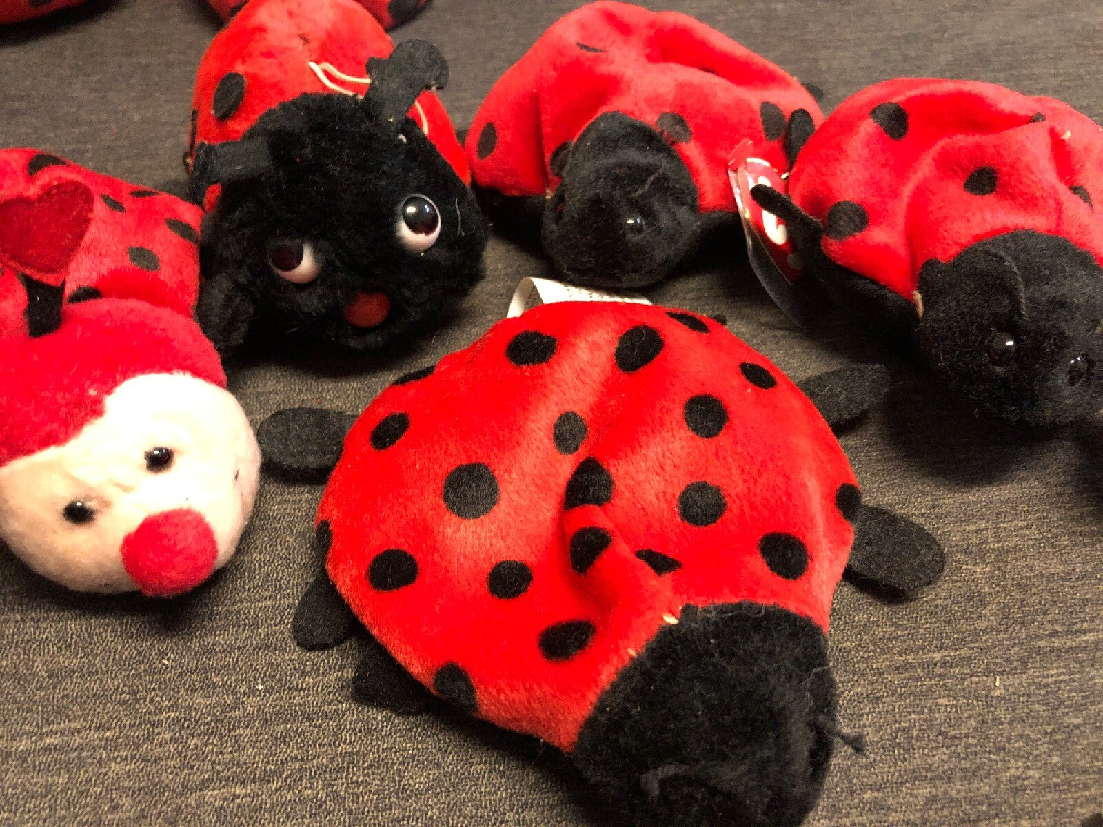 Collectible Ty Ladybug Plush Beanie Mom (9 Spots) Baby (12 Spots) + More VTG1