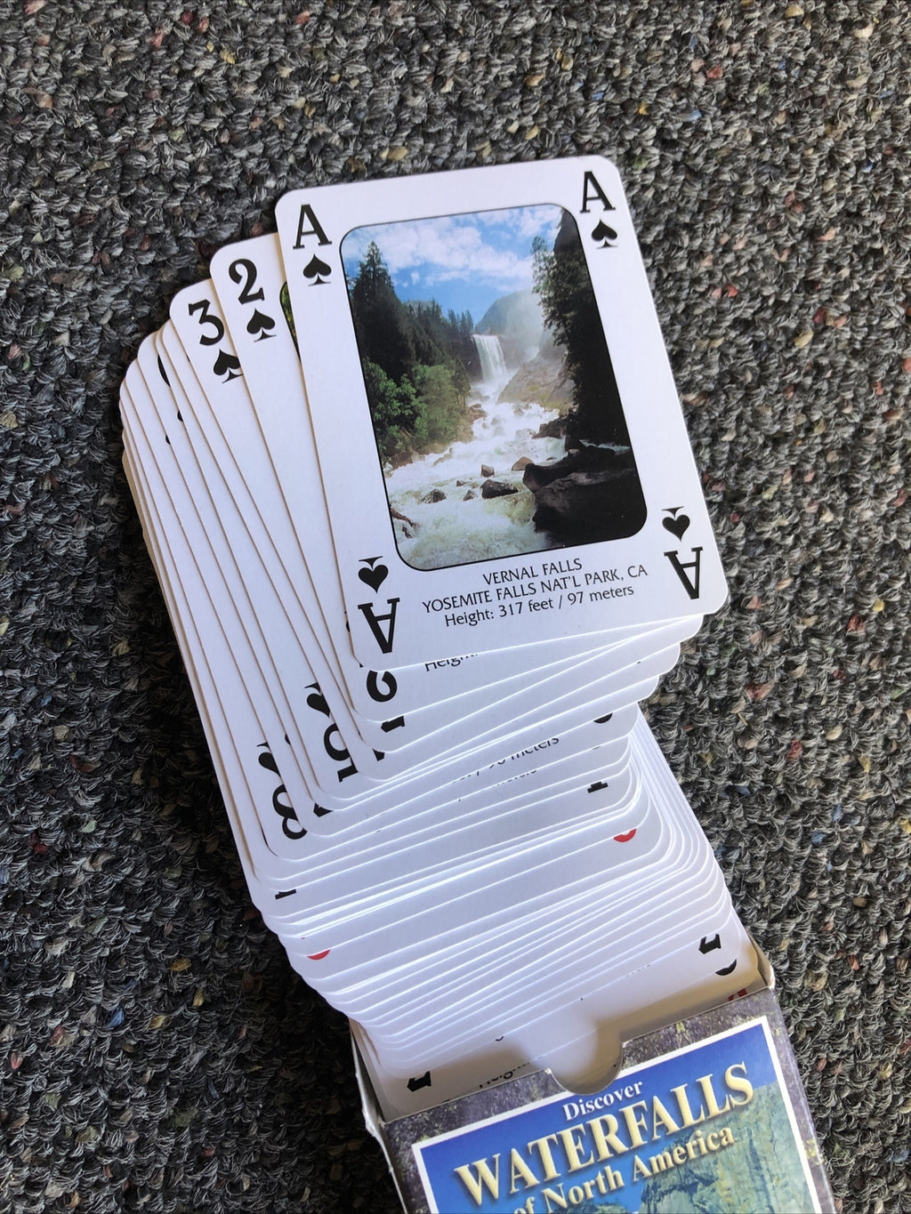 Vintage Discover Waterfalls of North America Playing Cards 52 Different Images3