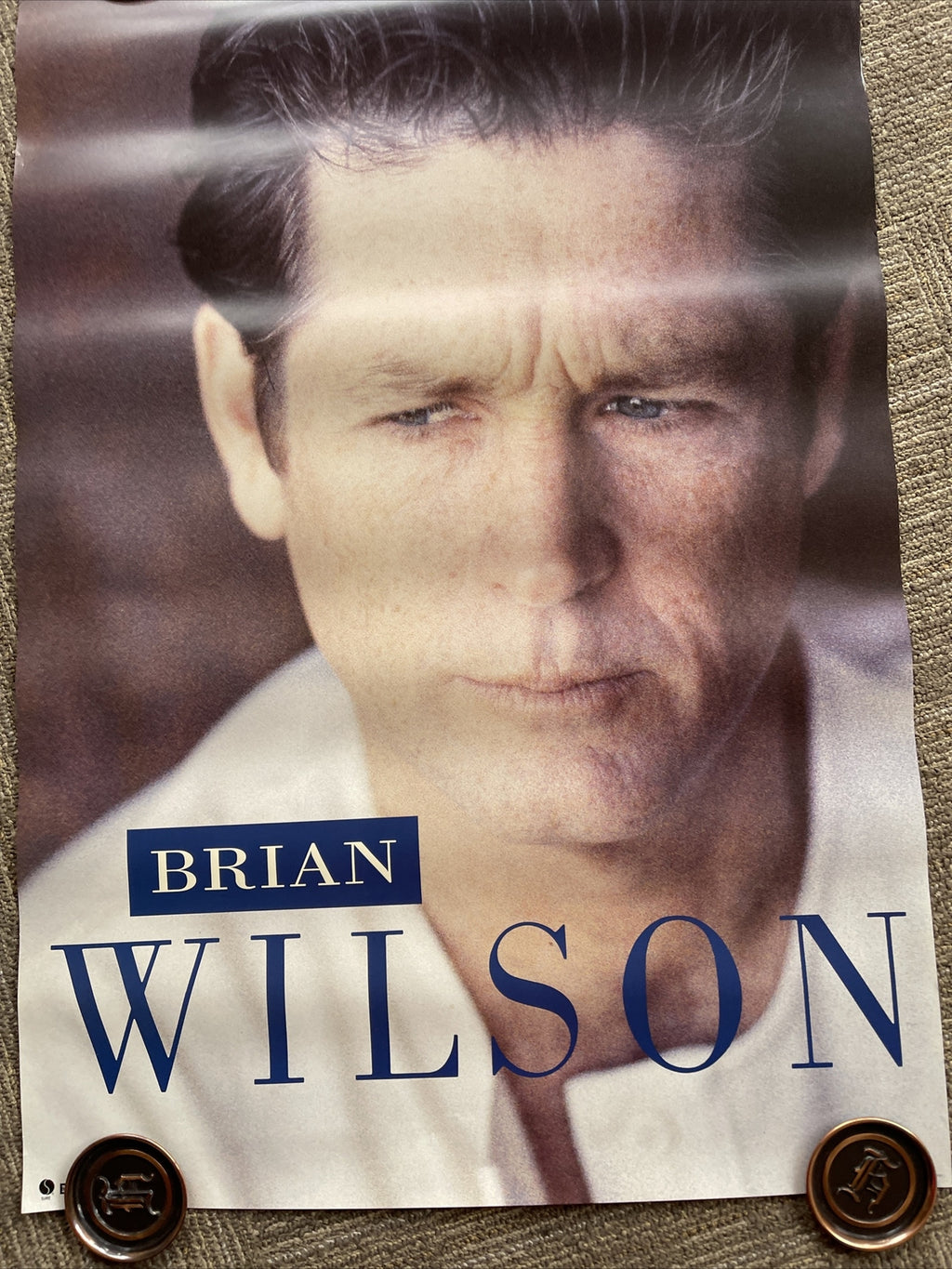 #198 1988 Brian Wilson Record Store Promo Poster 23” X 35” Sire Records5