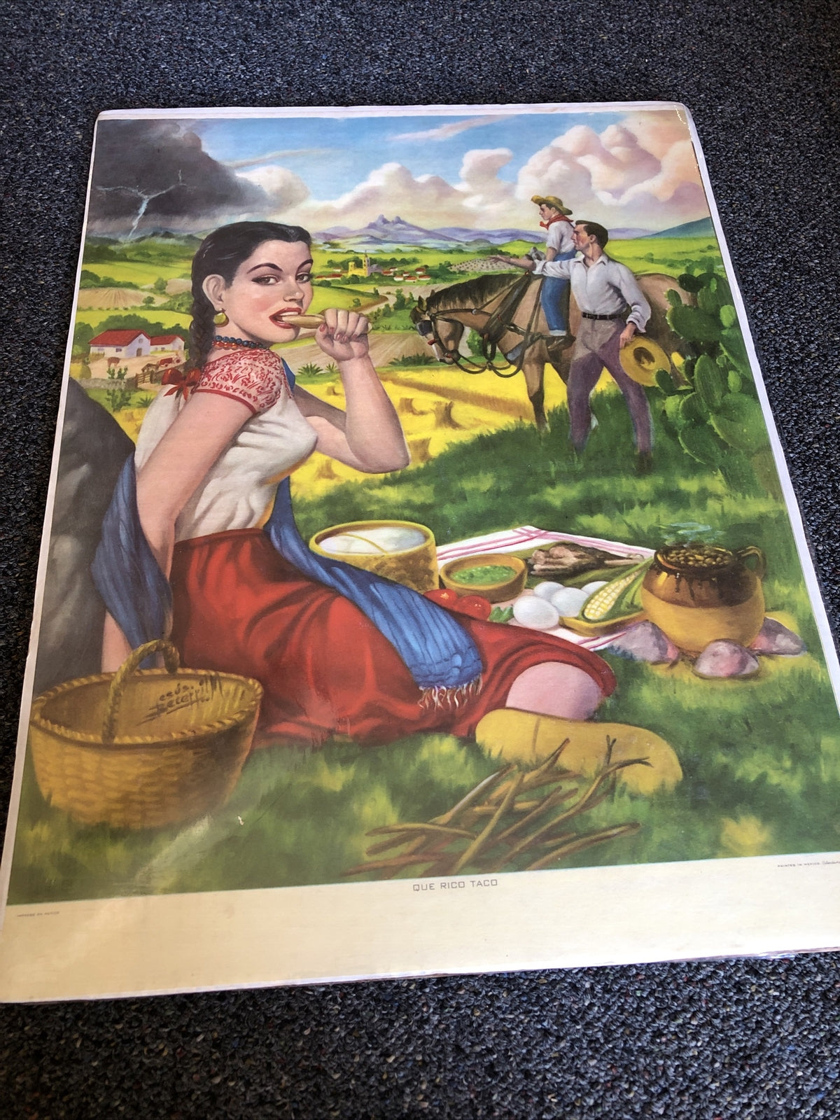 Que Rico Taco Poster Sealed Printed In Mexico0