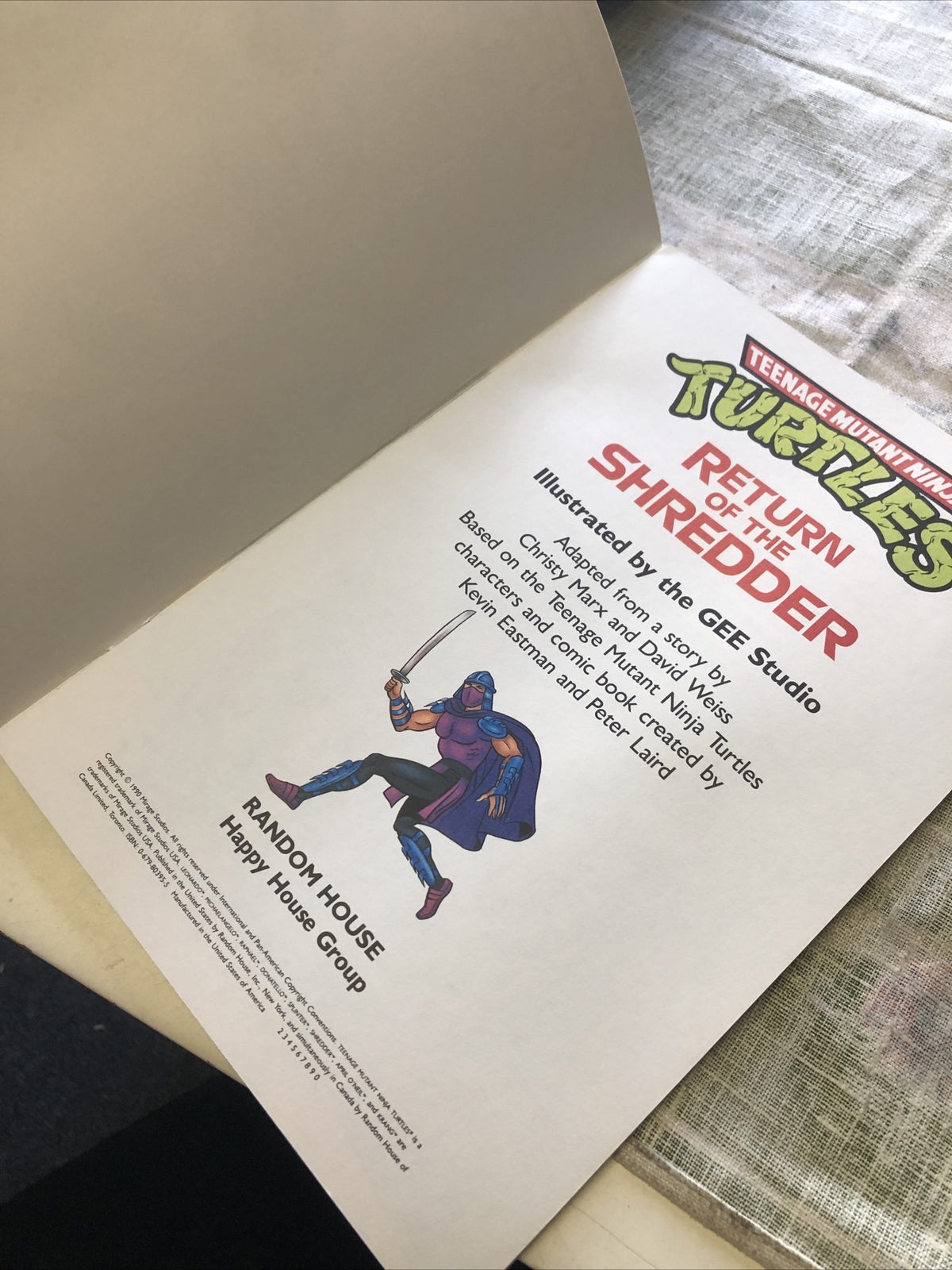 1990 Teenage Mutant Ninja Turtles Return Of The Shredder Storybook Adventure2