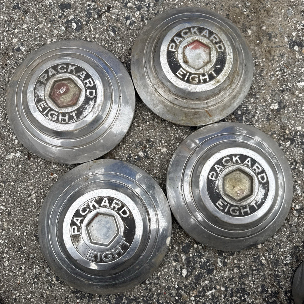 1940's Vintage Packard Eight Center 8" Hub Cap HUBCAP Center Cap Set of 40
