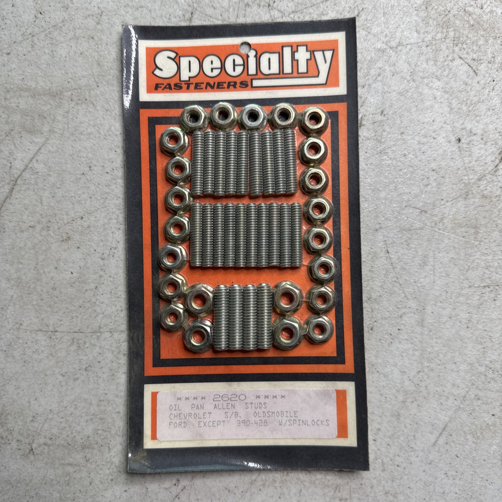Specialty Fasteners 2620 Oil Pan Allen Studs Chevrolet S/B, Oldsmobile, Ford0