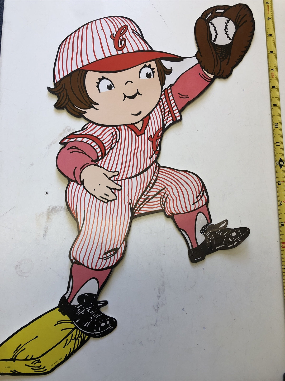 VINTAGE Rare Cardinals Baseball 15" Paper Cut Outs For Children2