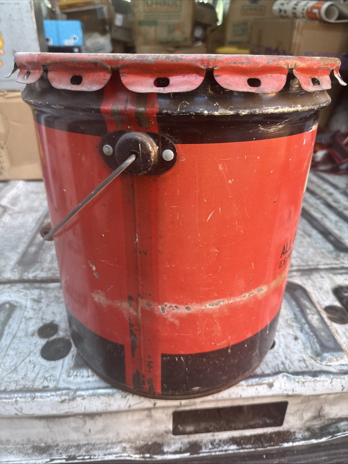 Vintage Veedol Flying A multipurpose Gear  Lubricant Grease Oil Can 35 LBS.2