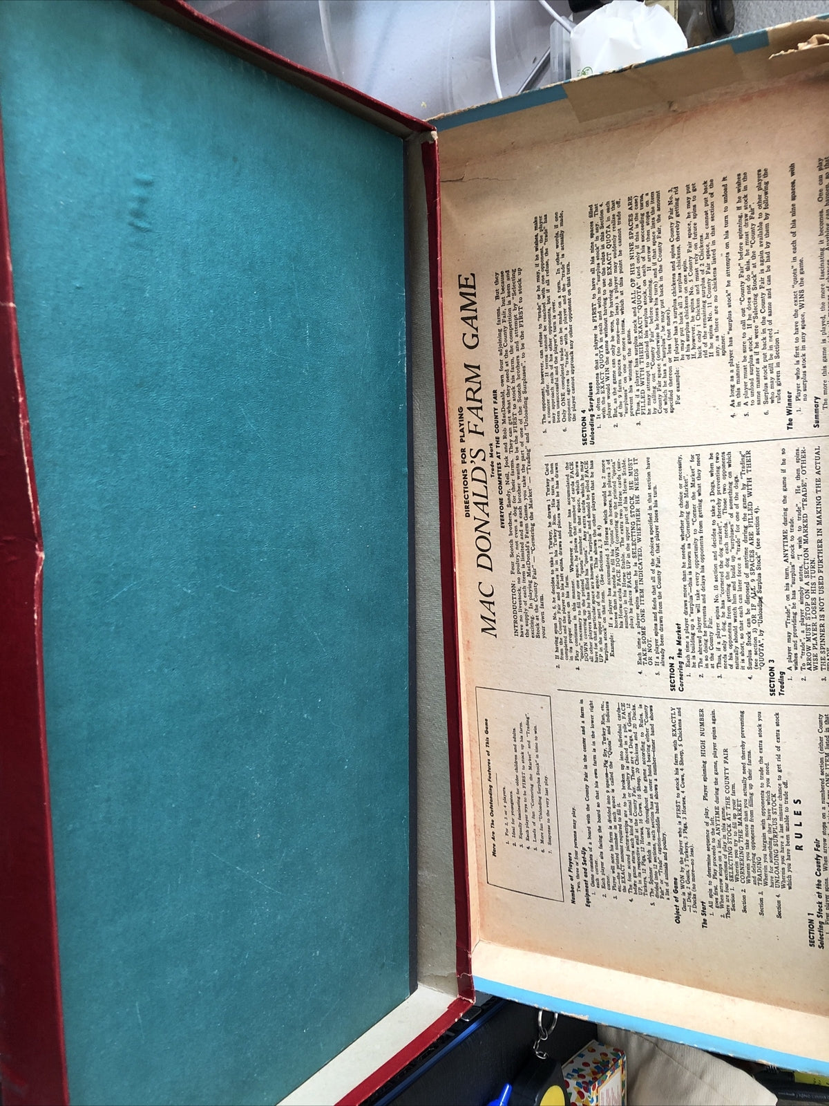 Vintage MacDonald’s Farm Board Game 1948 1