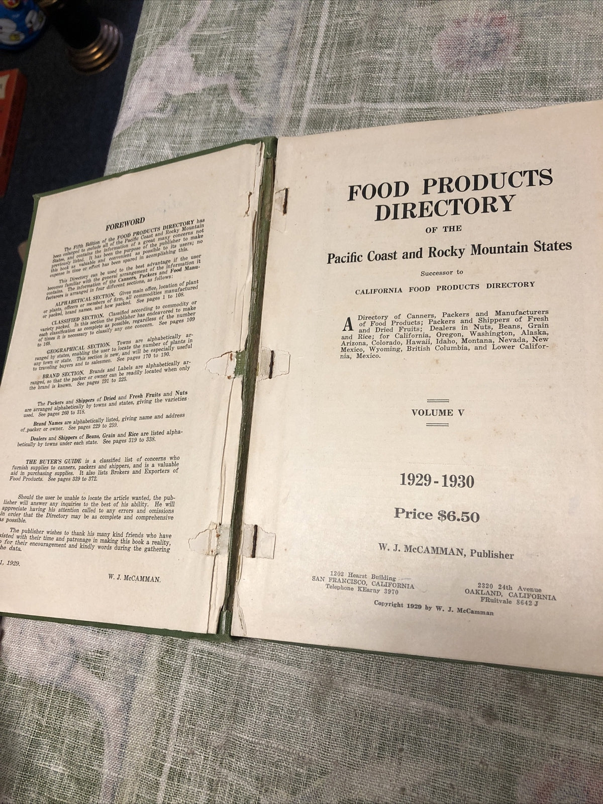 Rare Vintage Food Products Directory 1929-1930 Book2
