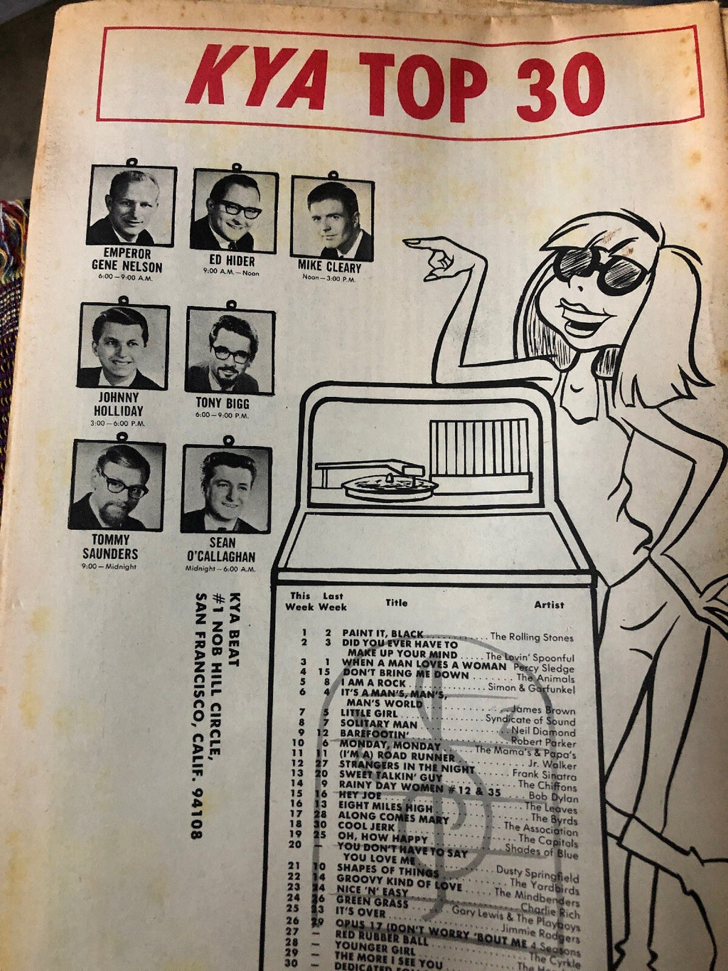 KYA Beat Music Newspaper June 11, 1966 Vol. 1 #46 Vintage1