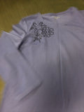 NWT Liz Claiborne Purple Long Sleeve crew Neck Sequin Snowflake Holiday Shirt0