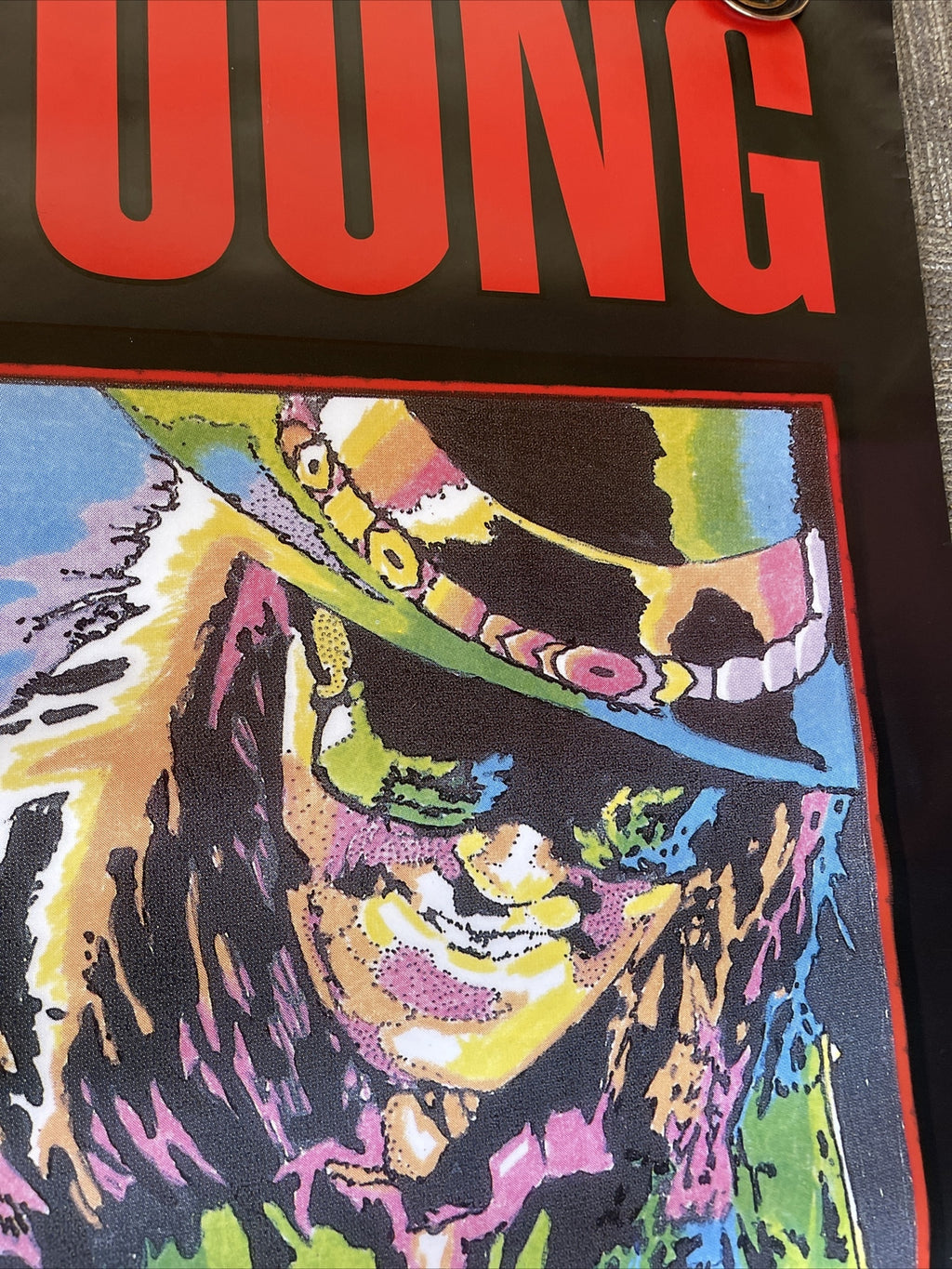 1989 Neil Young  World Tour huge promo Poster Subway Record Store 60x40 RaRe 369