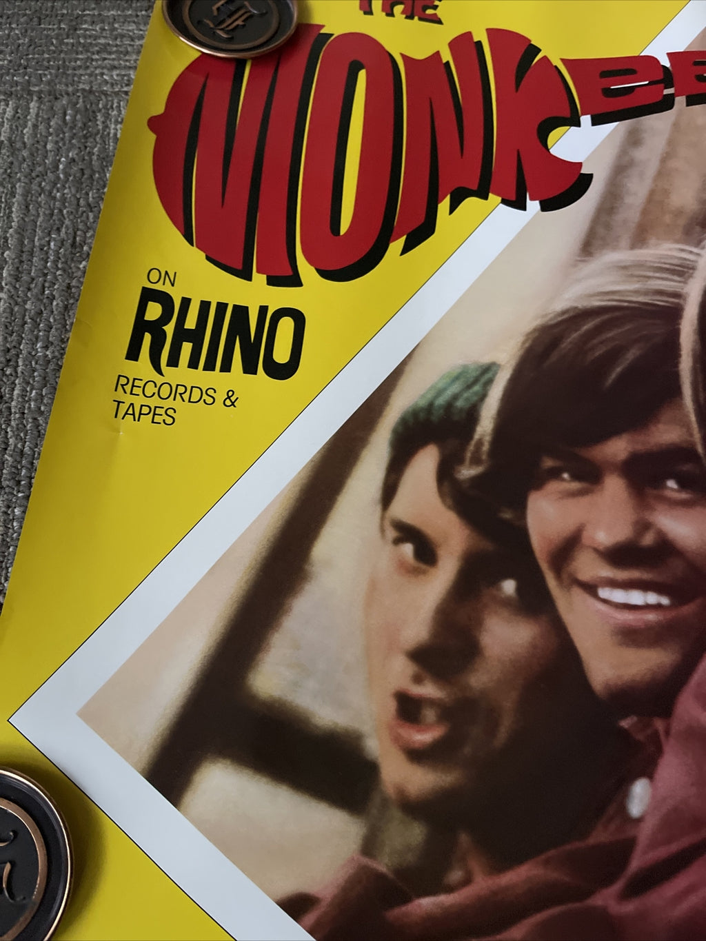 #150 1986 The Monkees Record Store Promo poster  24” X 36” Rhino Records5