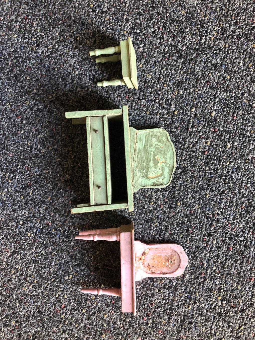 Antique Dollhouse Furniture Doll House Accessories Lot Of 30