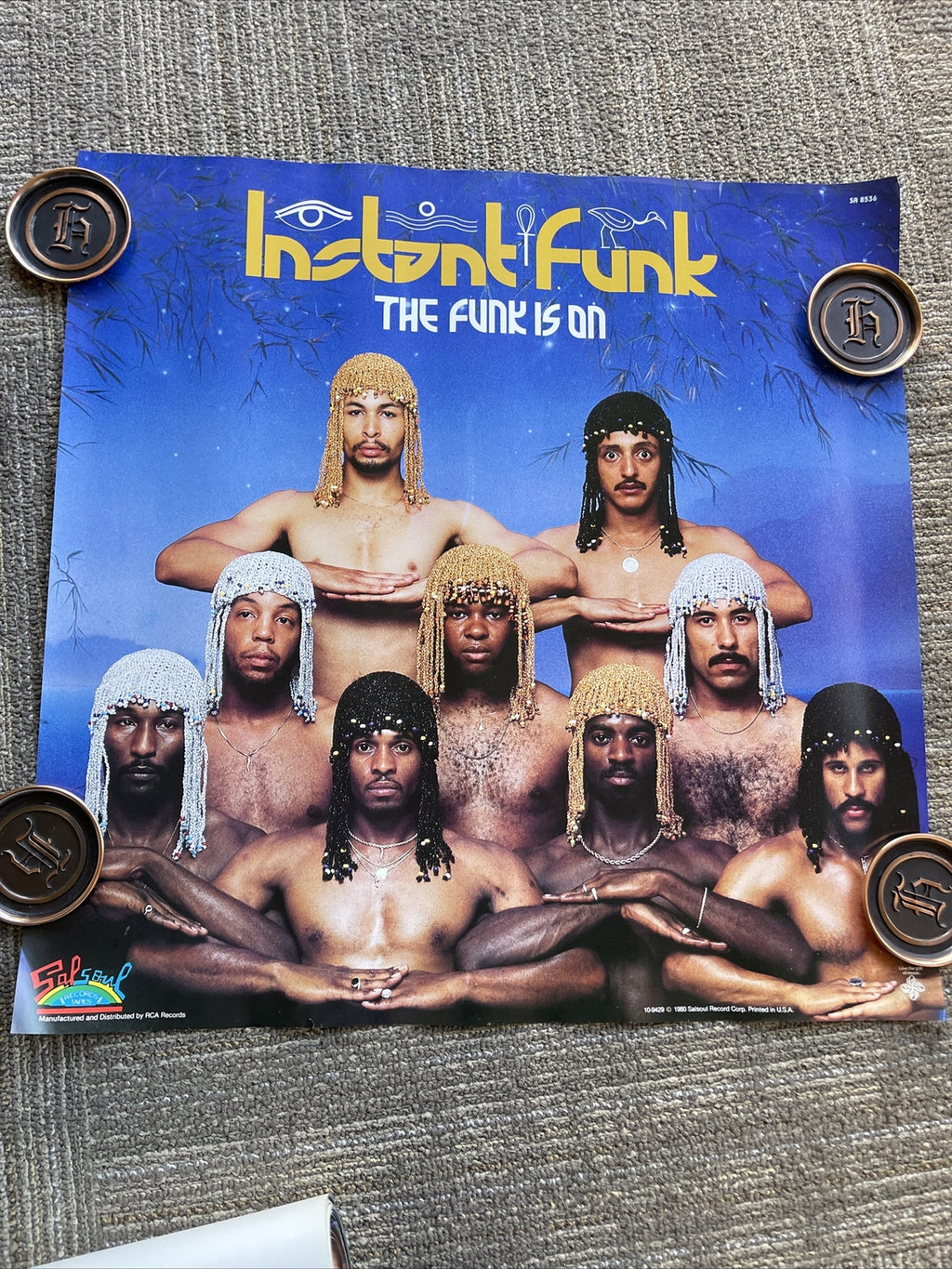 #186 1980 Instant Funk The Funk Is On Record Store Promo Poster 22x22”0