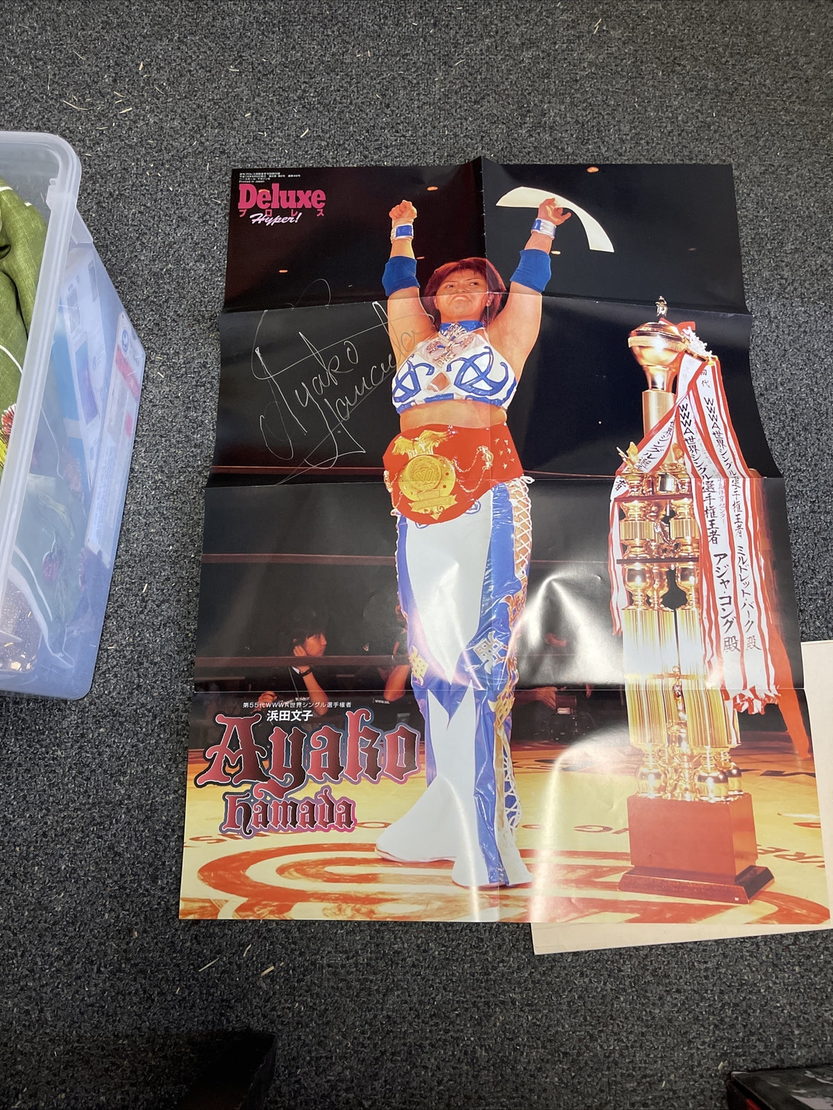 Early Career Ayako Hamada Signed Poster AAA Pro Wrestling Autograph WWE Japanese0