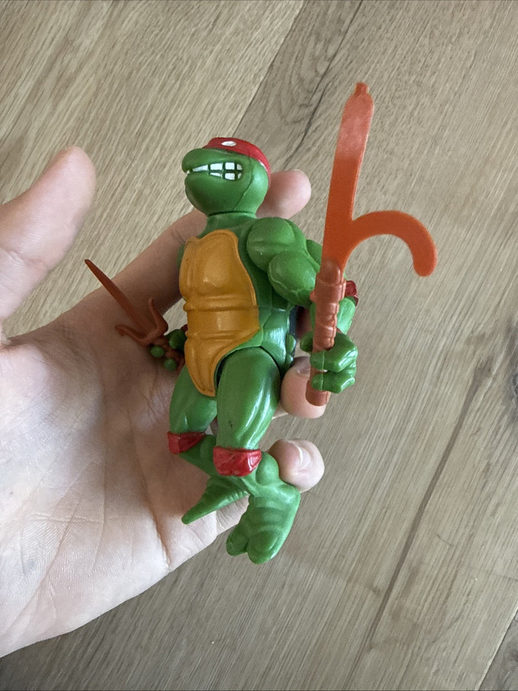Teenage Mutant Ninja Turtles 1988 Raphael Soft Head TMNT 1 Original Sai VTG Rare2