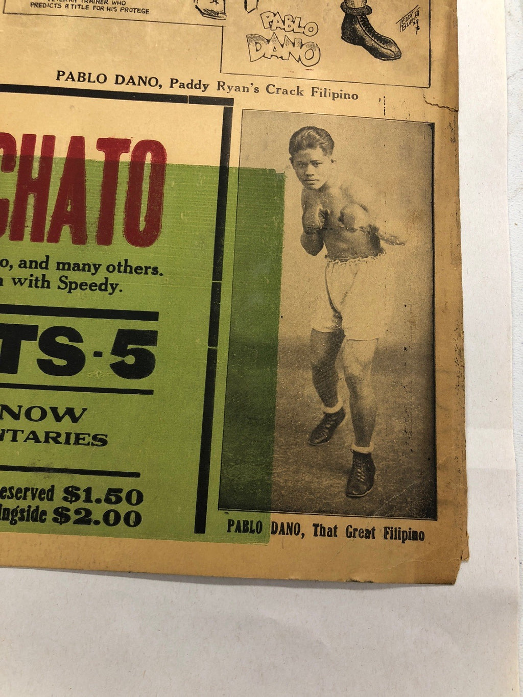 EXTREMELY RARE 1929 Pablo Dano boxing poster onsite only one known9
