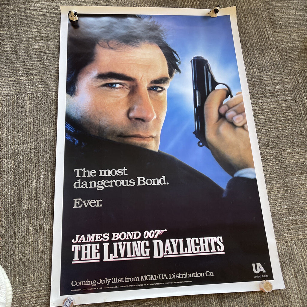#164 1986 James Bond 007 THE LIVING DAYLIGHTS ORIGINAL 27X41 ROLLED MOVIE POSTER8