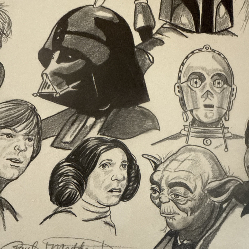 1980 Star Wars ORIGINAL ART SKETCH 1/1 Paul Madden For Gary Kurtz Producer4