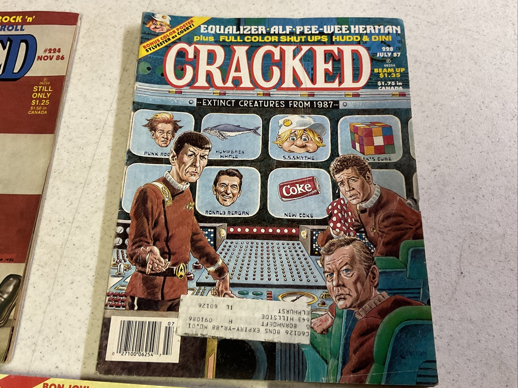 CRACKED MAGAZINE- 4 VINTAGE Issues from 1986-882