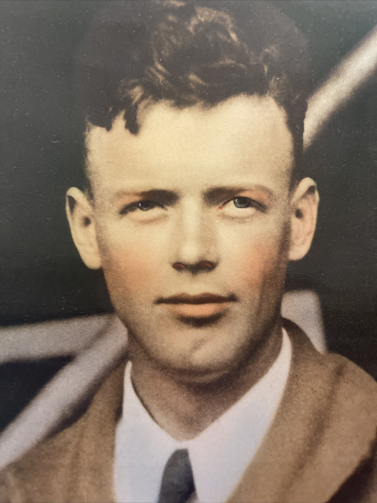 large 1927 Aviation Pilot Charles Lindbergh Portrait Photo 20”x16” original20