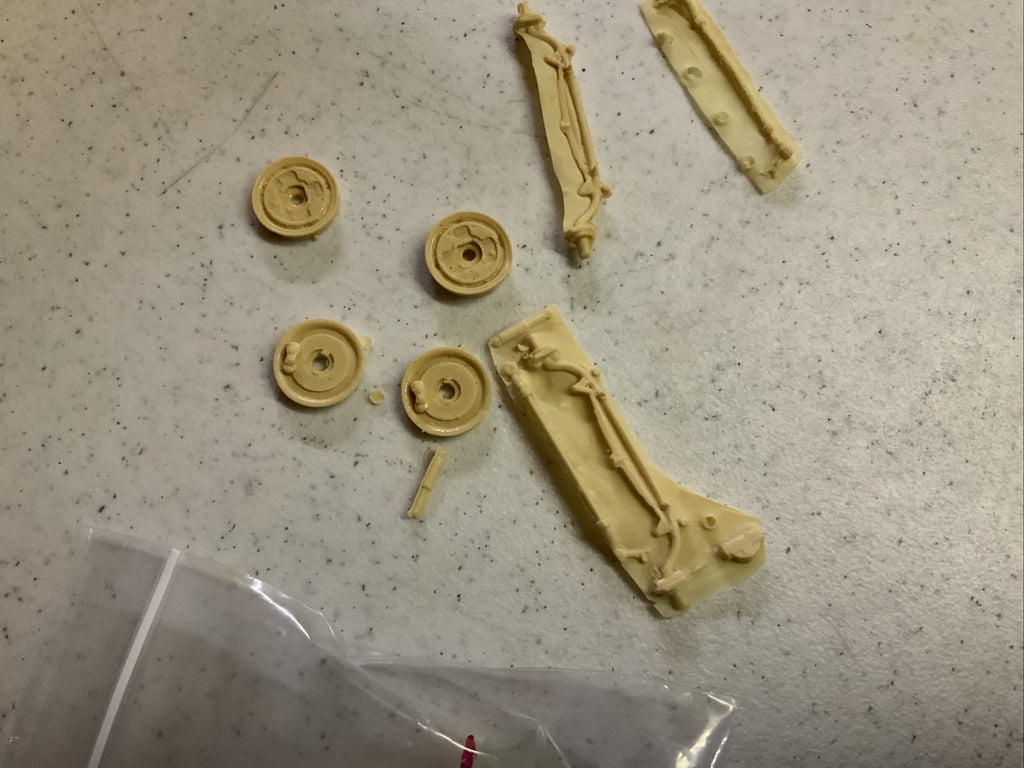 Vintage Resin Dragster Rim, Axle Parts3