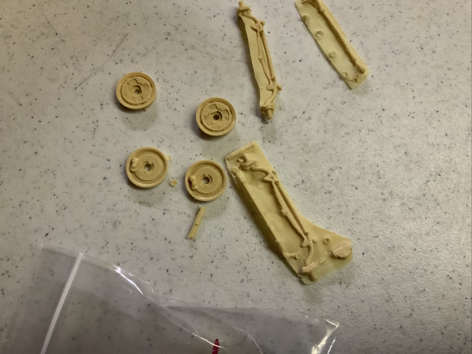 Vintage Resin Dragster Rim, Axle Parts3