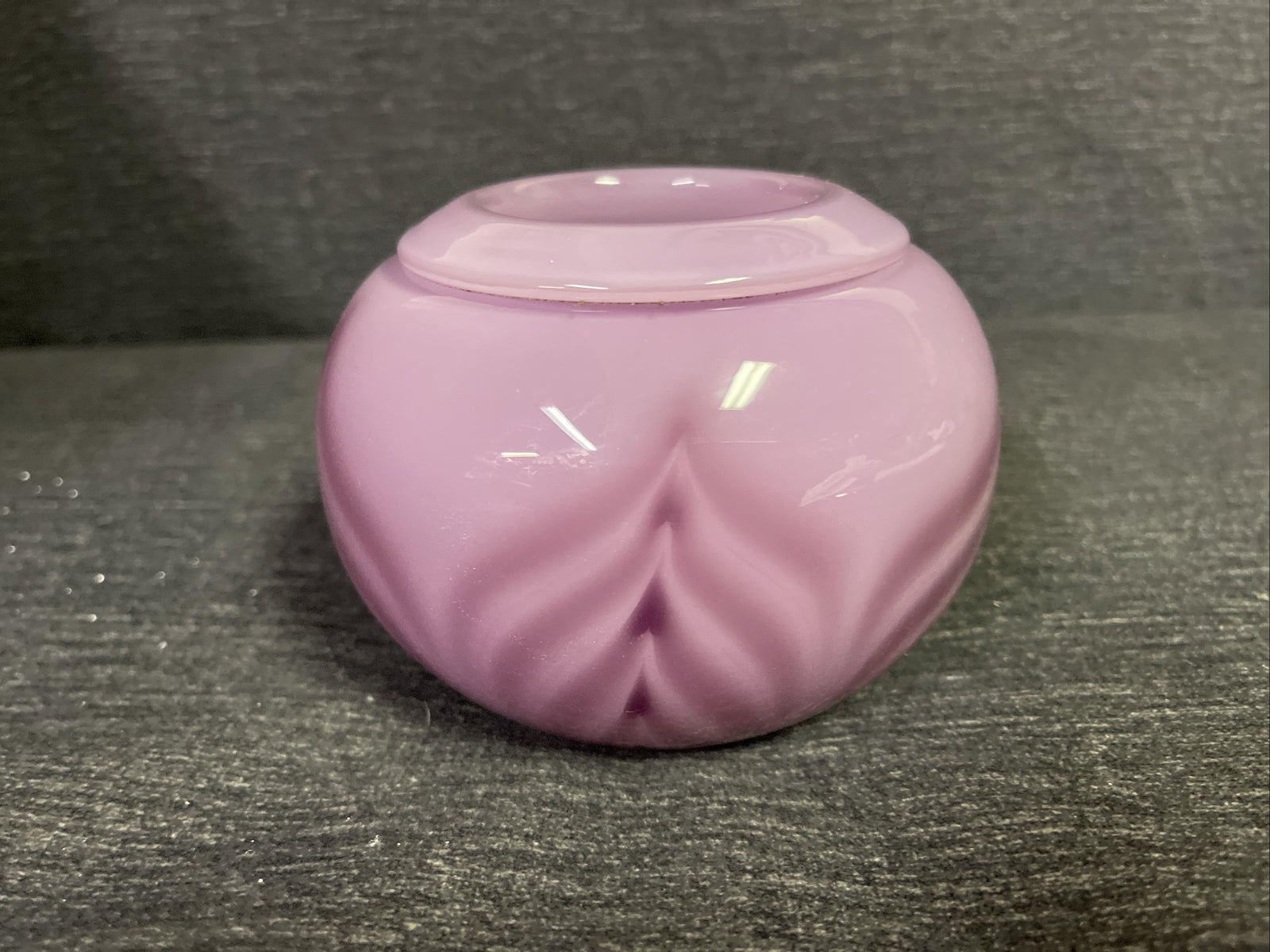Signed David Lindsay Art Glass 2001 Studio Pink Purple Swirl Burst Paperweight0
