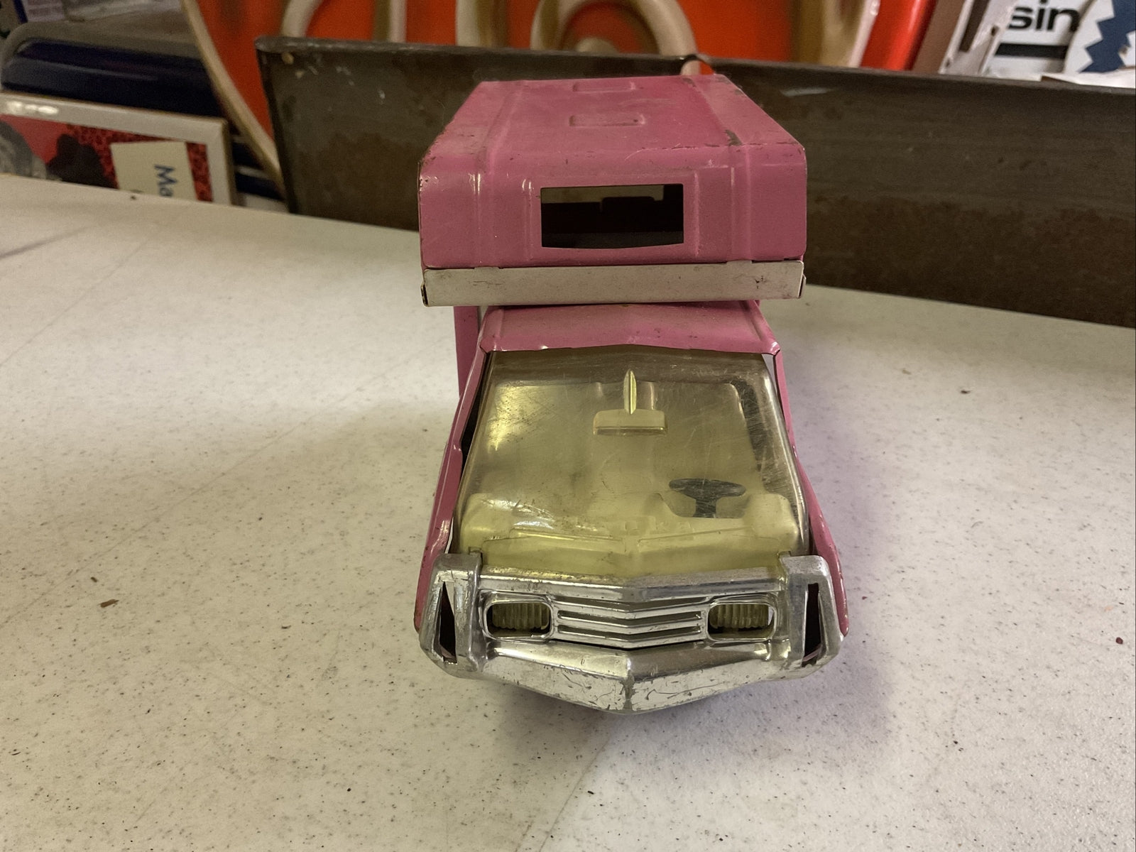 Vintage Tonka RV With Travel Trailer Camper Motor HomePressed Steel Truck1