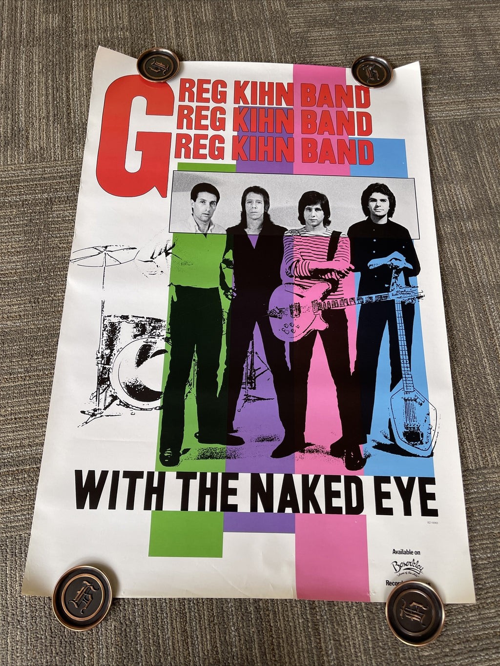 #149 1979 GREG KIHN BAND Orig Beserkley Record Store Promo Poster 24x36”0