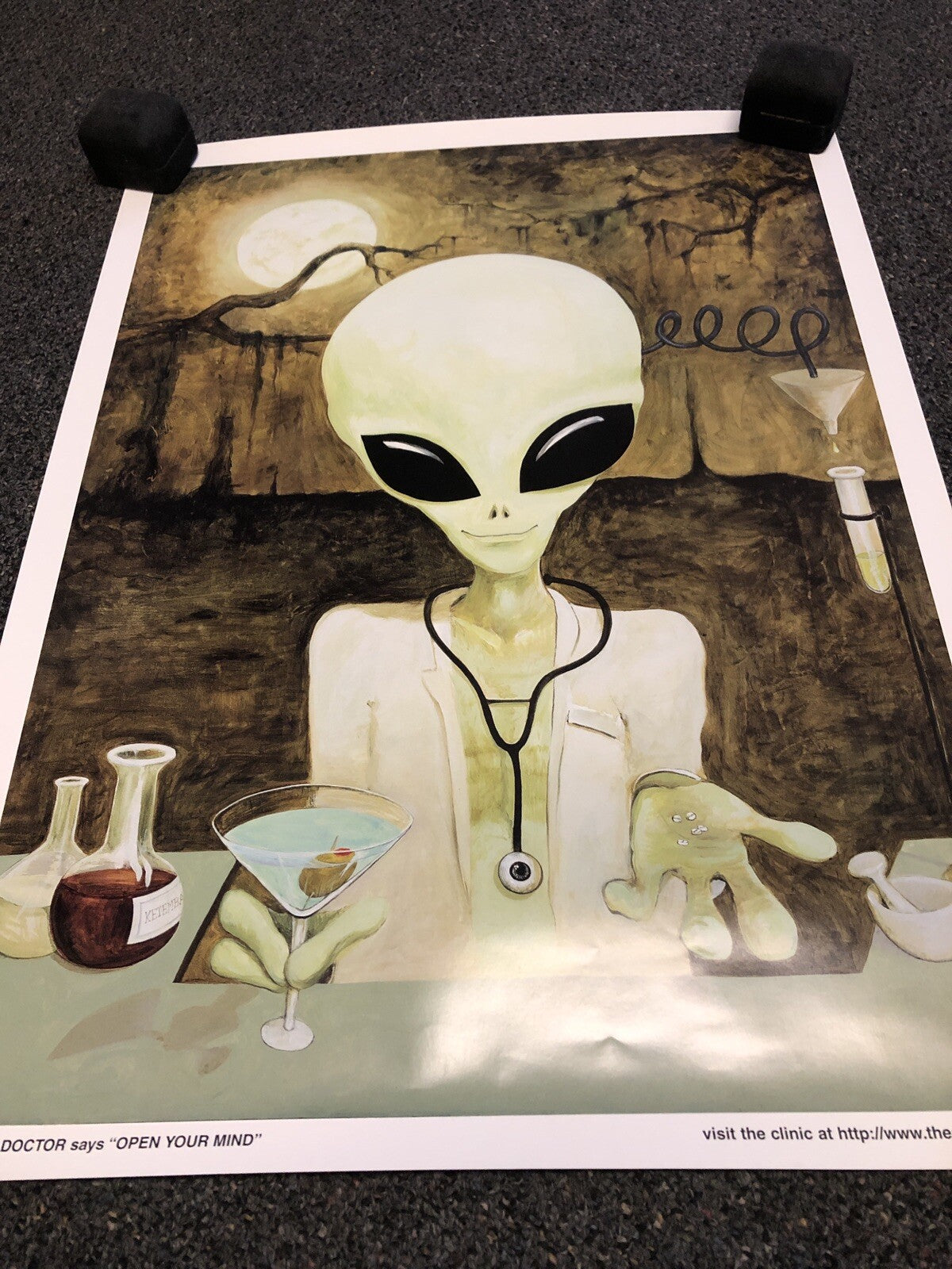 The Alien Doctor Says “Open Your Mind” Poster 23.5”x17.5”1