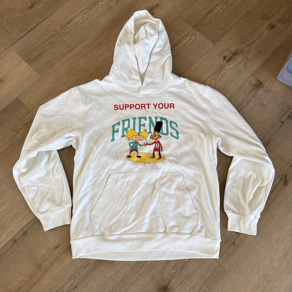 Kids Of Immigrants x Hey Arnold! Support Your Friends Hoodie - Ivory White0