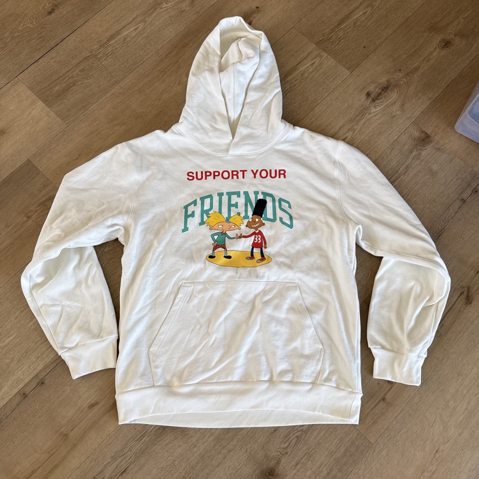 Kids Of Immigrants x Hey Arnold! Support Your Friends Hoodie - Ivory White0