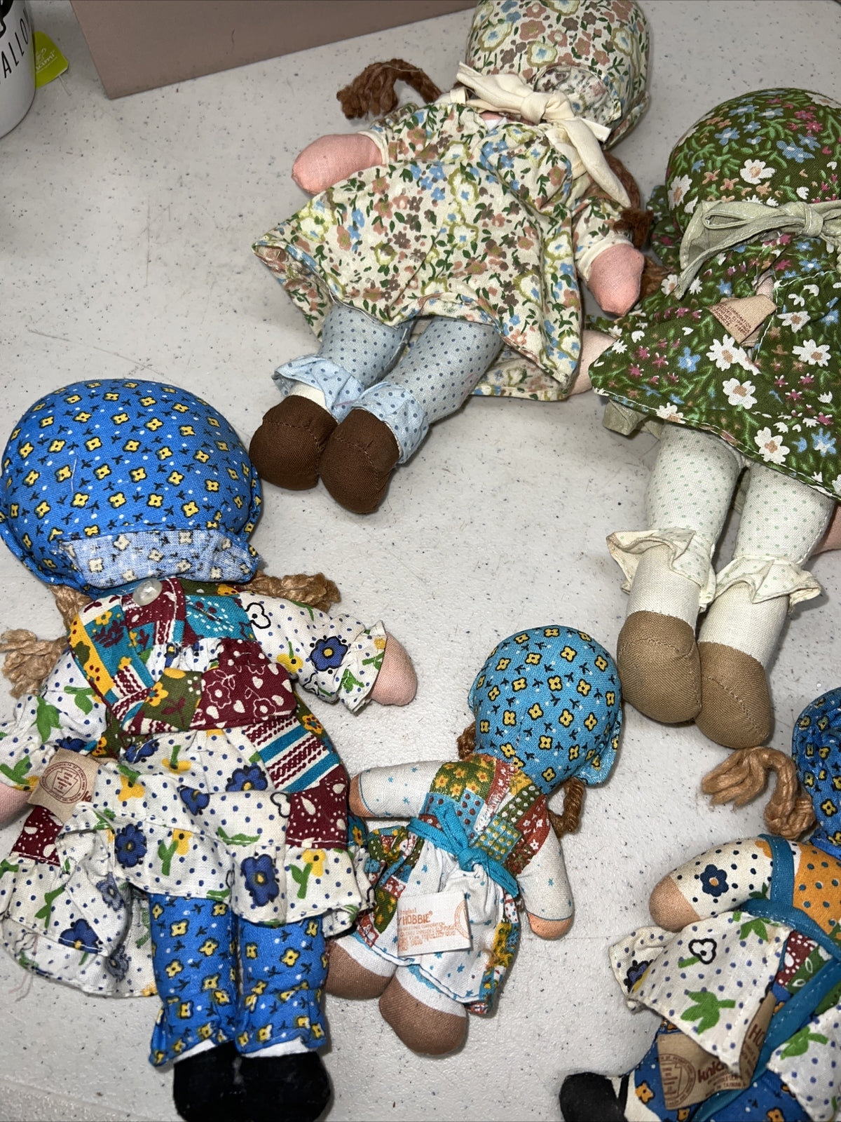 Vintage Lot of Original Holly HobbieCloth Dolls! 6 Holly Hobbie Dolls Originals6