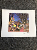 1991 Artist BARRY KITE Signed Art Print “Dinosaurs” Pop Art 14”x11”0