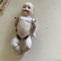 4” Vintage Antique All Bisque Baby Doll German Painted Face0