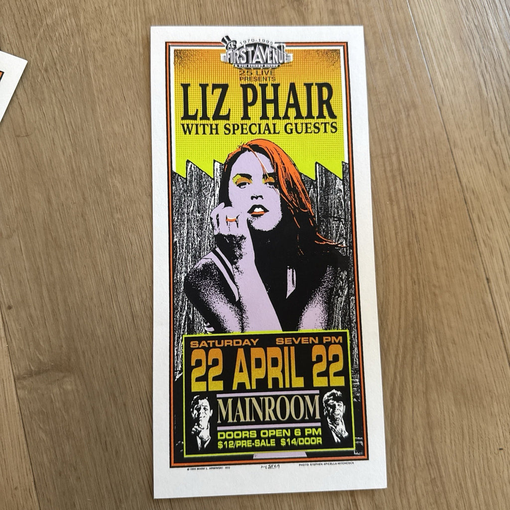 1995 Liz Phair Handbill First Avenue Mainroom MN Mark Arminski Flyer Lot Of 172