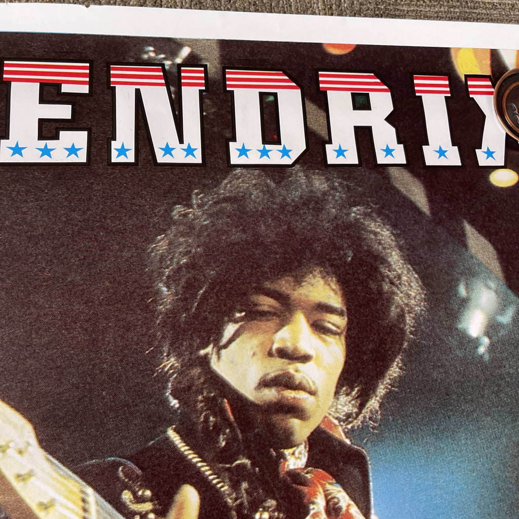 Jimi Hendrix Vintage Poster Playing Guitar Performance 25” X 36” #397